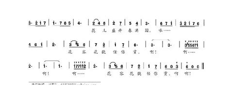 民歌谱 花趣 邵永强 戴娟娟民歌乐谱