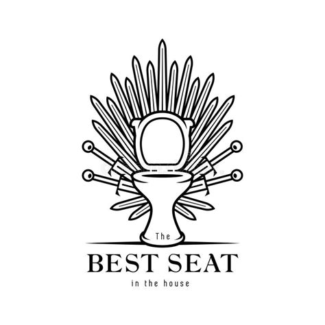 Best Seat In The House Poster Vector Illustration Stock Vector