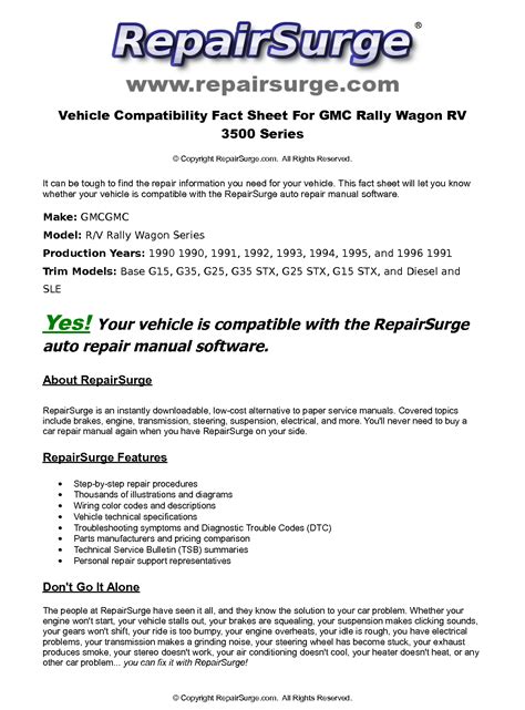 1991 Gmc Rally Wagon Information And Photos Momentcar