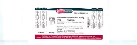 Cyclobenzaprine Hydrochloride Rebel Distributors FDA Package Insert