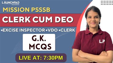 Punjab Clerk Cum Deo G K Mcqs Psssb Excise Inspector Gram