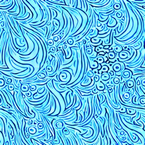 Water Fibonacci Blue Pattern · Creative Fabrica