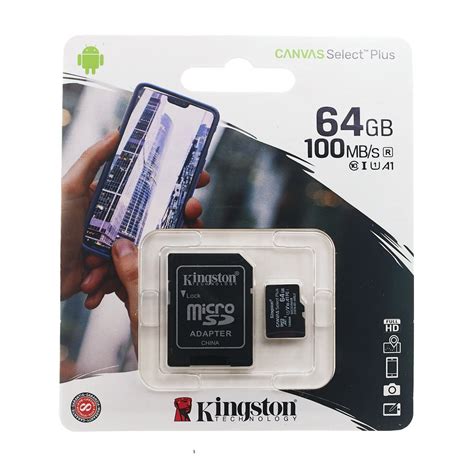 Memoria Micro SD Card 64GB Kingston Clase 10 A1 100MB S