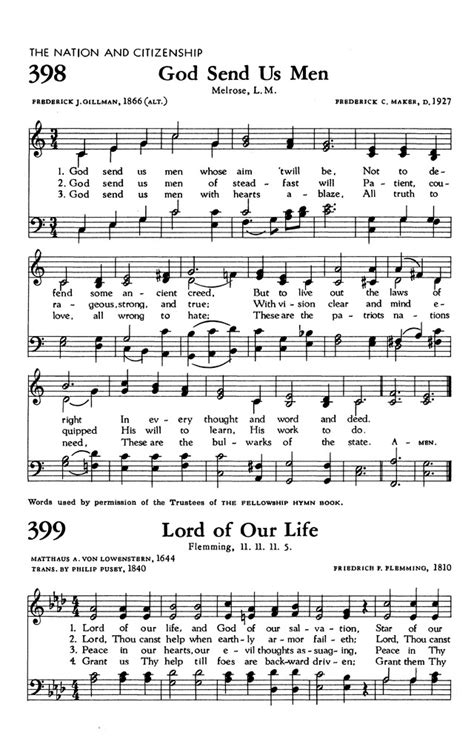 The Hymnal Of The Evangelical United Brethren Church 398 God Send Us