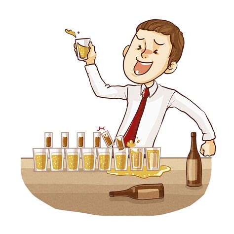 Wine Alcohol Intoxication Alcoholic Drink Illustration A Man With A