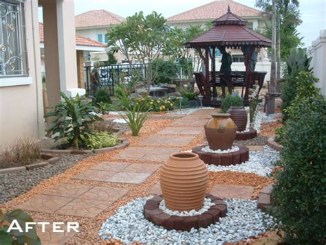 Forget Grass - Why not install a Pebble & Rock Garden? - Thai Garden Design