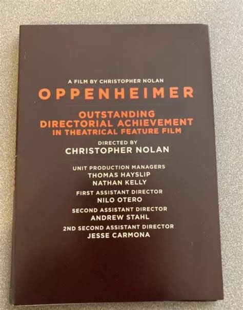 OPPENHEIMER FYC BLU RAY Disc 2023 Christopher Nolan Cillian Murphy EUR