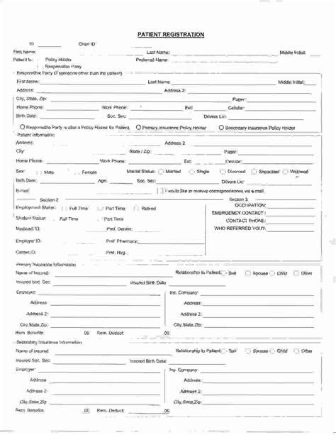 Dental Patient Registration Form Template Luxury Best S Of Printable