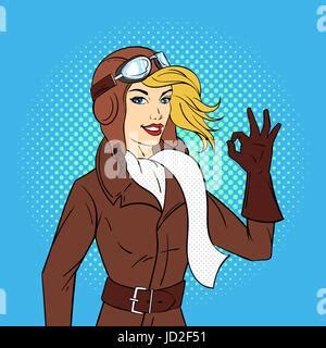 Cartoon Armee Pin Up Girl Reiten Rakete Stock Vektorgrafik Alamy