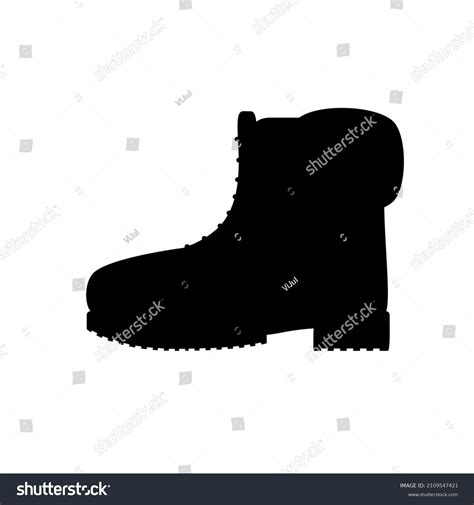 Black Silhouette Shoe On White Background Stock Vector (Royalty Free ...