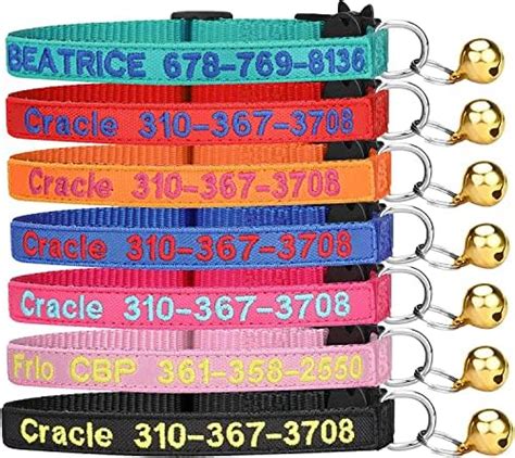 Custom Cat Collar Personalized Breakaway Cat Collar With Bell