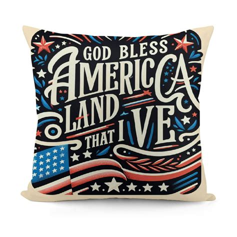 Ulloord 4th American Flag Pillow Covers For Home Decorations USA Flag