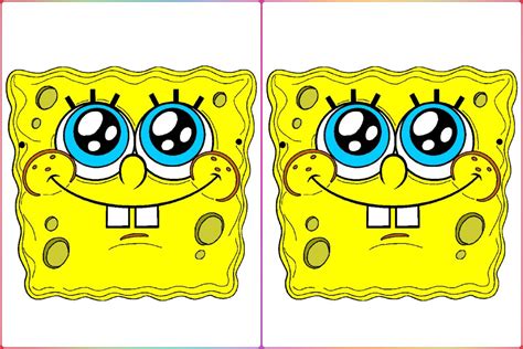 Mascara Do Bob Esponja Para Colorir Imprimir E Recortar Carnaval