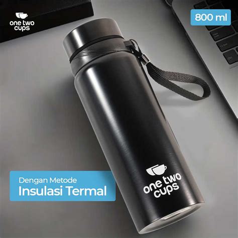 Jual One Two Cups Botol Minum Termos Air Panas Dingin Stainless