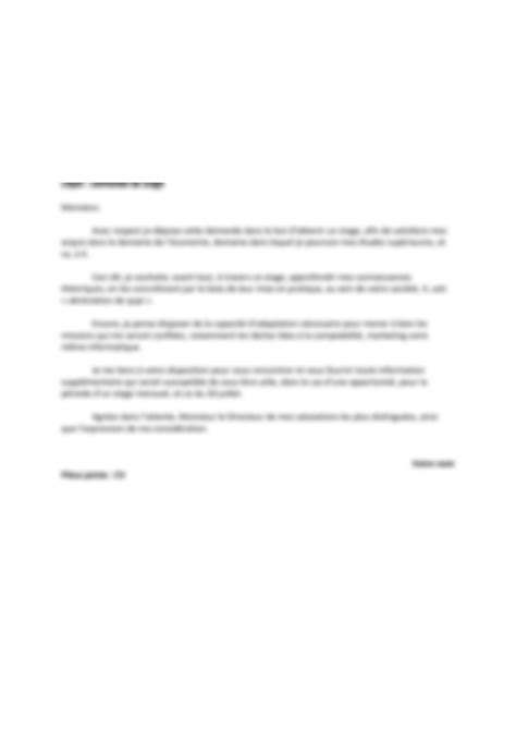 SOLUTION: Demande de stage - Studypool 