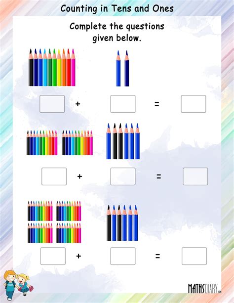 Counting in Tens and Ones - Math Worksheets - MathsDiary.com