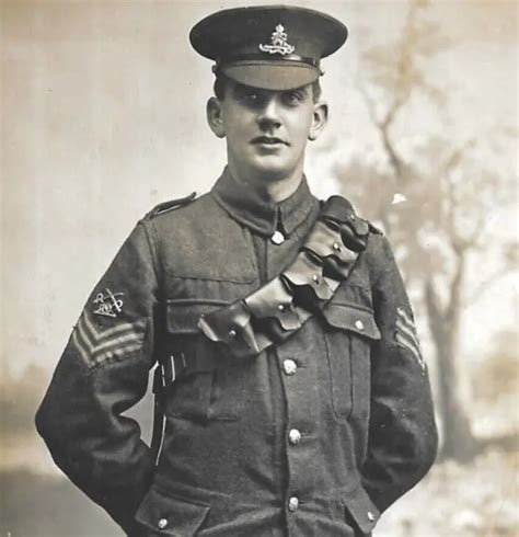 Ww1 Photo Postcard British Sergeant Royal Artillery Soldier Handsome