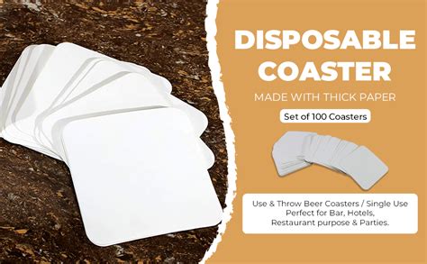 Esplanade Disposable Paper Coasters Set Of Use And Throw