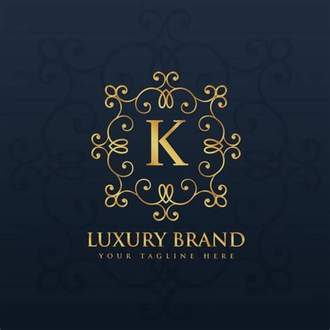 Free Vector | Elegant ornamental logo with the letter k