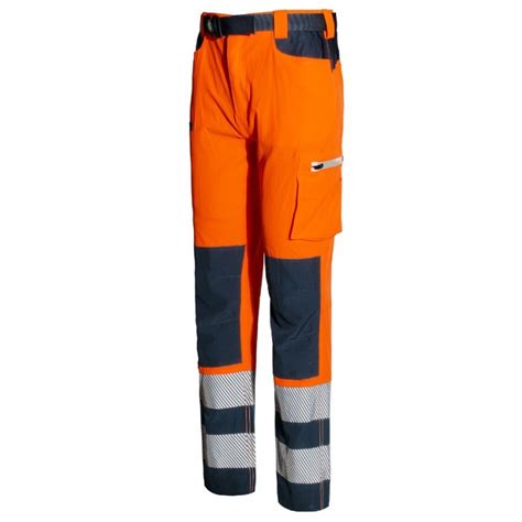 Pantalone Da Lavoro Alta Visibilit Multitasche Stretch Issa Line