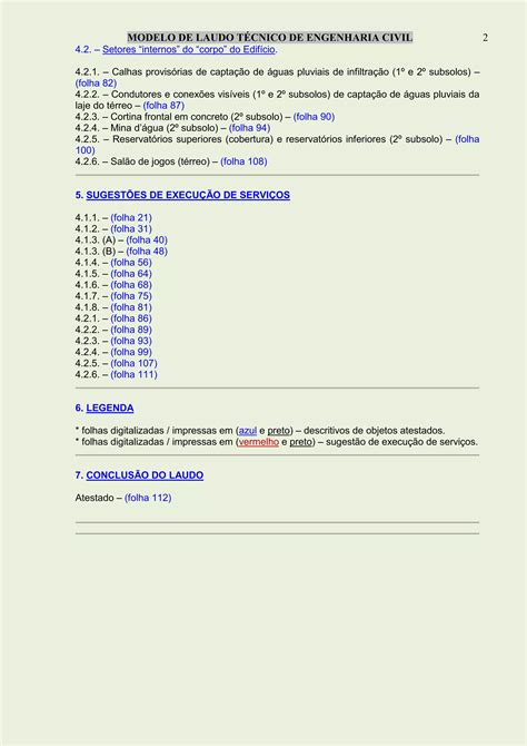 Modelo De Laudo Tecnico De Engenharia Civil Pdf