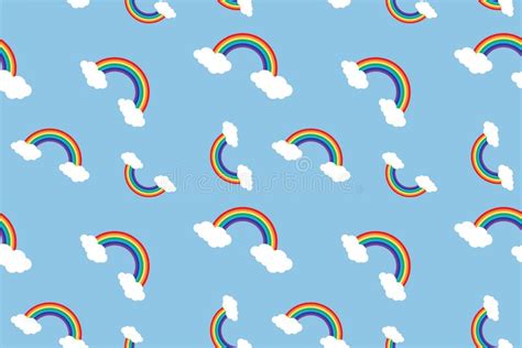 Color Arcoiris Con Nubes Y Cielo Ilustraci N Del Vector Ilustraci N