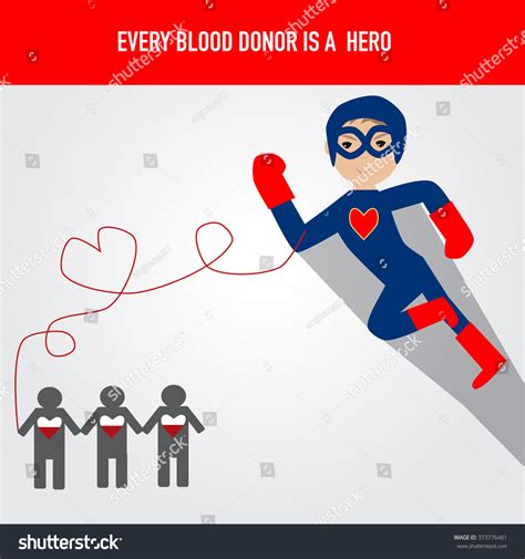 People Hero Blood Donation Vector Illustration Image Vectorielle De