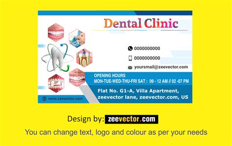 Dental Clinic Visiting Card Design - Vector Design - Cdr, Ai, EPS, PNG, SVG