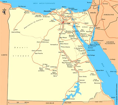 Carte Égypte Plan Égypte Routard