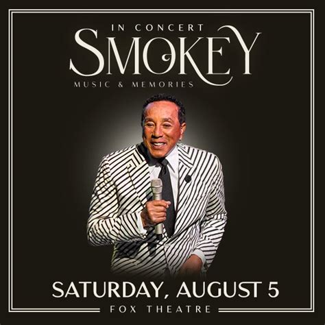 The Legendary Smokey Robinson To Perform At The Fox Theatre Saturday ...