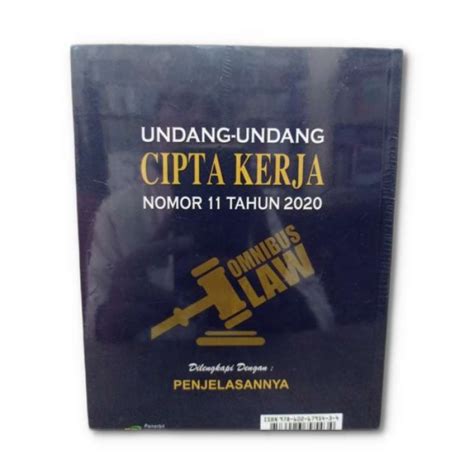 Jual Buku Undang Undang Cipta Kerja No 11 Thn 2020 Omnibus Law Di