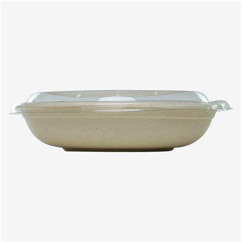 Transparent RPET Bowl 710 Ml Lids 50 Pcs