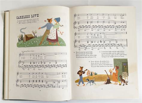 Fireside Book Folk Songs 1947 Antique Vintage 40s Decorative Music