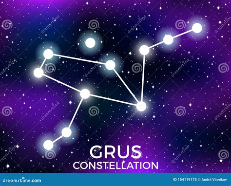 Constelaci N Del Grus Cielo Nocturno Estrellado Racimo De Estrellas Y