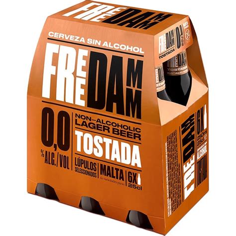 0 0 Cerveza Tostada Sin Alcohol Pack 6 Botellas 25 Cl FREE DAMM