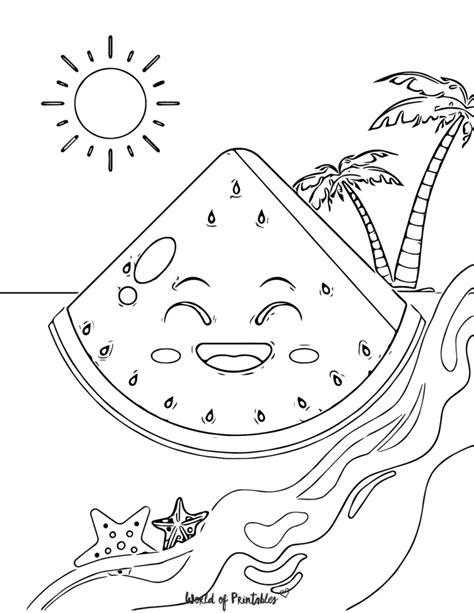 Cute Food Coloring Pages - World of Printables