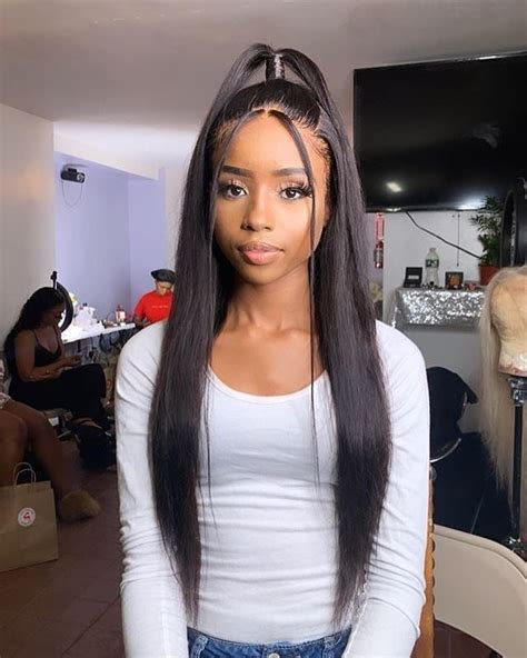 Superlove Hair Frontal Straight Wig In 2023 Sleek Ponytail Hairstyles