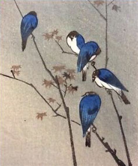 Anne Mortier On Twitter Good Old Times Blue Birds Ohara Koson