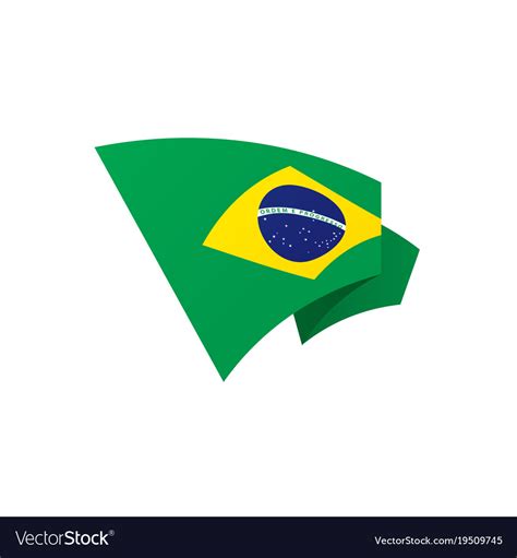 Brazil flag Royalty Free Vector Image - VectorStock