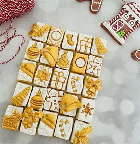 Stl File Christmas Advent Calendar Cookie Cutting And Stamping Set D