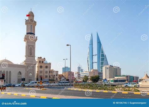 Shaikh Hamad Causeway Street View Manama Bahrain Editorial Photo