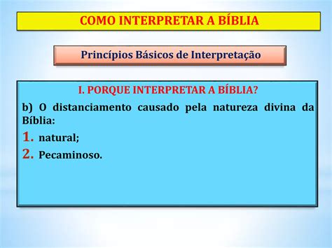 Como Interpretar A Bíblia - Como interpretar a bíblia | PPT