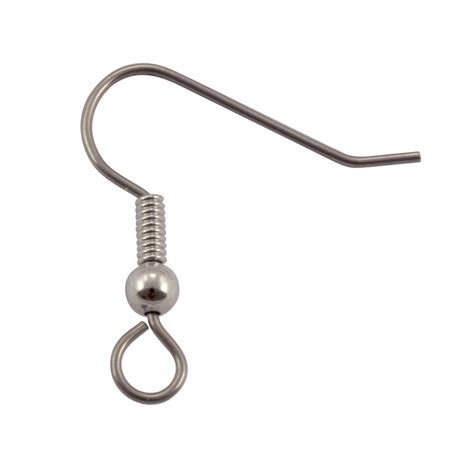 French Hook Ear Wire With Large Loop 21x20mm Surgical Stainless Steel