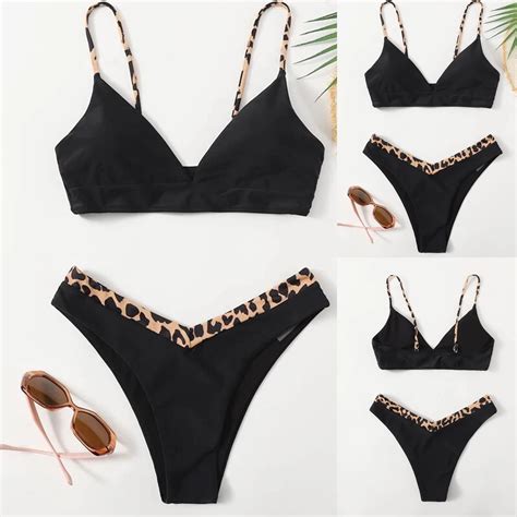 BONIXOOM Two Piece Swimsuit For Women Tankini No Closure Solid Bikinis Bikini Summer Swimwears