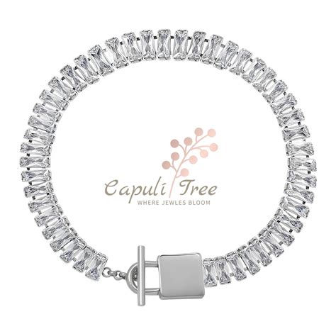 STAINLESS STEEL ZIRCONIA BRACELET – Capulí Tree