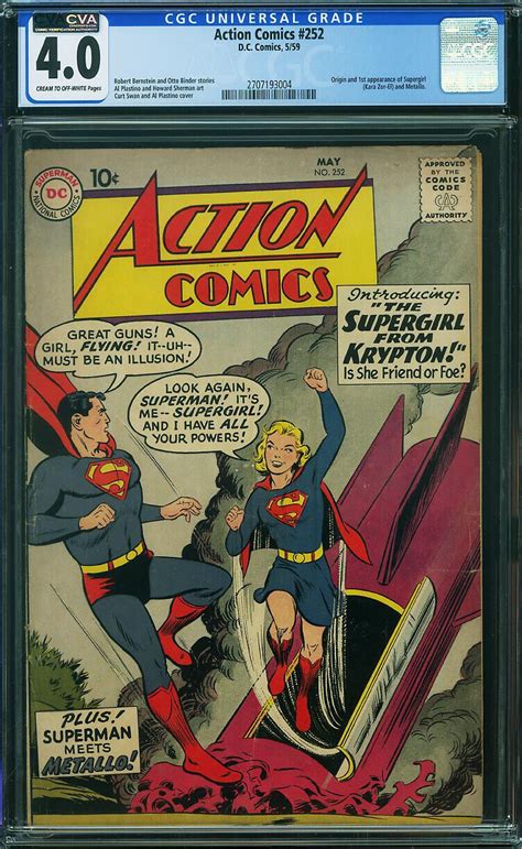 Action Comics Cgc Dc St Supergirl Superman Jla Cva