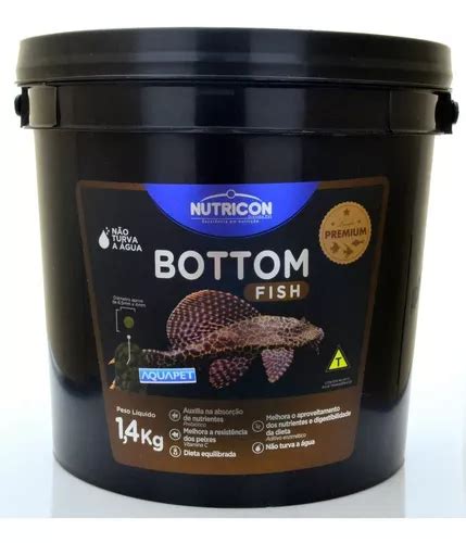 Ração Bottom Fish 1 4kg Nutricon Para Peixe De Fundo Frete grátis