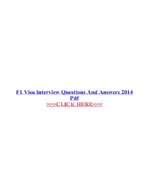 Fillable Online F Visa Interview Questions And Answers Preparation