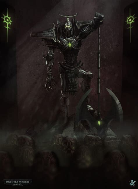 Necron Lord By Saad Irfan Warhammer 40k Necrons Necron Warhammer Art