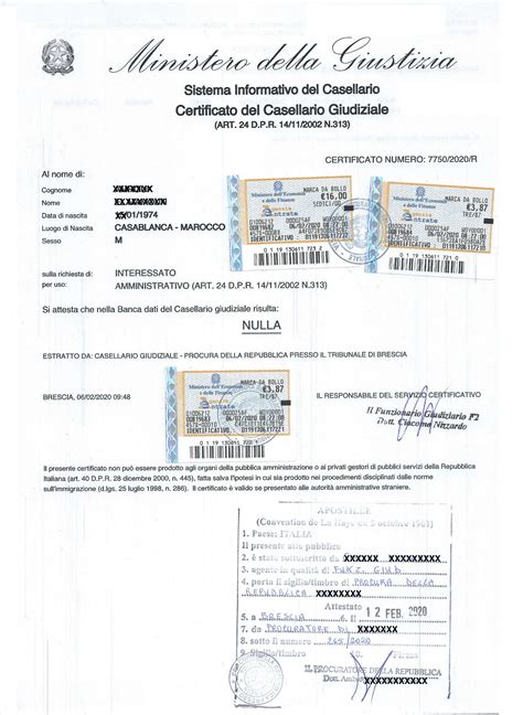 Fac Simile Certificato Casellario Giudiziale